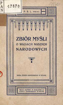 Zbiór myśli o wadach naszych narodowych