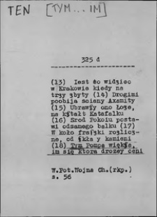 Kartoteka Słownika języka polskiego XVII i 1. połowy XVIII wieku; Ten4