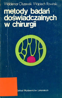 Metody badań doświadczalnych w chirurgii