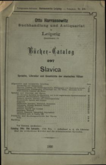 B&uuml;cher - Catalog 297, Slavica: Sprache, Literatur und Geschichte der slavischen V&ouml;lker