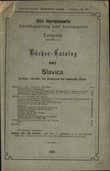Bücher - Catalog 297, Slavica: Sprache, Literatur und Geschichte der slavischen Völker