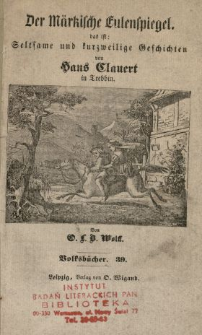 Der Markische Eulenspiegel das it : Seltsame und kurzweilige Geschichten von Hans Clauert in Trebbin