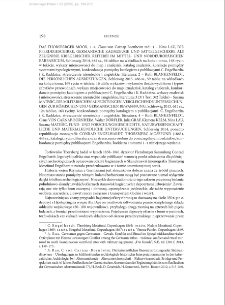 Das Thorsberger Moorf, 1&ndash;4, Claus von Carnap-Bornheim red.: 1 &ndash; Nina Lau, Die Pferdege schirre, germanische Zaumzeuge und Sattelgeschirre als Zeugnisse kriegeri-scher Reiterei im mittel- und nordeurop&auml;ischen Barbaricum, Schleswig 2014, 2 &ndash; Ruth Blankenfeldt, Die pers&ouml;nlichen Ausr&uuml;stungen, Schleswig 2015, 3 &ndash; Suzana Mate&scaron;ić, Die milit&auml;rischen Ausr&uuml;stungen. Vergleichende Untersuchungen zur r&ouml;mischen und germanischen Bewaffnung, Schleswig 2015, 4 &ndash; Ruth Blankenfeldt i in., Fund- und Forschungsgeschichte, naturwissenschaftliche und materialkundliche Untersuchungen, Schleswig 2014 : [recenzja]