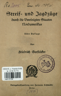 Streif- und Jagdz&uuml;ge durch die Vereinigten Staaten Nordamerikas