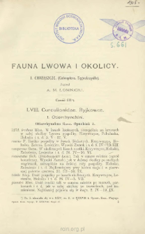 Fauna Lwowa i okolicy: 1. Chrząszcze (Coleoptera. Tęgoskrzydte). Cz. 3