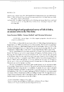Archaeological and geophysical survey of Tell el-Dabᶜa, an ancient town in the Nile Delta