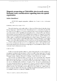 Magnetic prospecting on Chalcolithic sites in north-eastern Romania: some considerations regarding intrasite spatial organisation