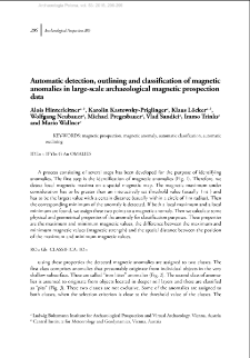 Automatic detection, outlining and classification of magnetic anomalies in large-scale archaeological magnetic prospection data