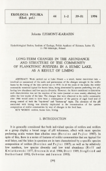 Long-term changes in the abundance and structure of the community of planktonic Rotifera in a humic lake, as a result of liming