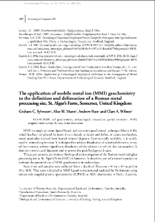 The application of mobile metal ion (MMI) geochemistry to the definition and delineation of a Roman metal processing site, St. Algar’s Farm, Somerset, United Kingdom
