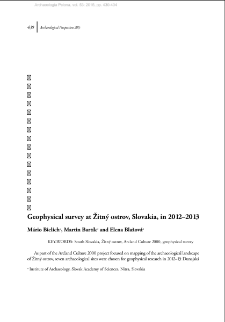 Geophysical survey at Žitn&yacute; ostrov, Slovakia, in 2012&ndash;2013