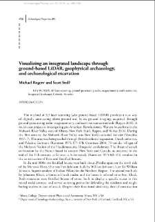 Visualizing an integrated landscape through ground-based LiDAR, geophysical archaeology, and archaeological excavation