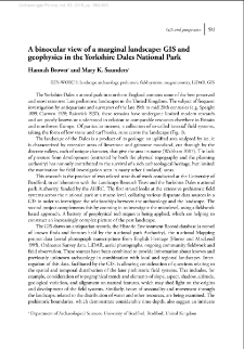 A binocular view of a marginal landscape: GIS and geophysics in the Yorkshire Dales National Park