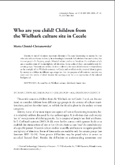 Who are you child? Children from the Wielbark culture site in Cecele