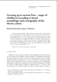 Growing up in ancient Peru – stages of childhood according to burial assemblages and iconography of the Moche culture