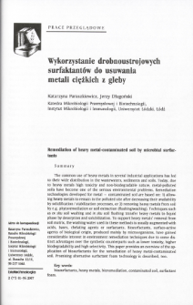 Remediation of heavy metal-contaminated soil by microbial surfactants