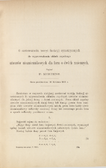 O zastosowaniu teoryi funkcyj symetrycznych do wyprowadzenia układu zupełnego utwor&oacute;w niezmiennikowych dla form o dw&oacute;ch zmiennych