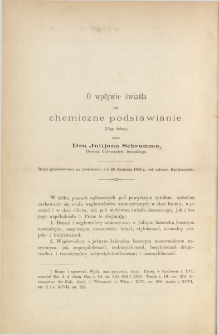 O wpływie światła na chemiczne podstawianie