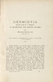 Desmidyja zebrane przez Dr. E. Ciastonia w podróży na około ziemi (z tablicą VI i VII)