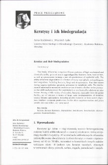 Keratins and their biodegradation