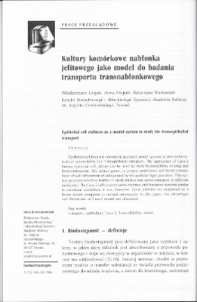 Epithelial cell cultures as a model system to study the transepithelial transport