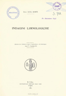 Indagini limnologiche