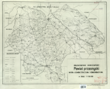 Powiat przasnyski, wojew&oacute;dztwo warszawskie : mapa administracyjna i komunikacyjna w skali 1:100.000