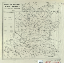 Powiat makowski, wojew&oacute;dztwo warszawskie : mapa administracyjna i komunikacyjna w skali 1:100.000