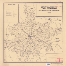 Powiat ciechanowski, województwo warszawskie : mapa administracyjna i komunikacyjna 1:100.000