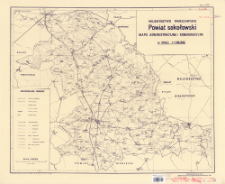 Powiat sokołowski, wojew&oacute;dztwo warszawskie : mapa administracyjna i komunikacyjna w skali 1:100.000