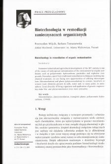 Biotechnology in remediation of organic contamination