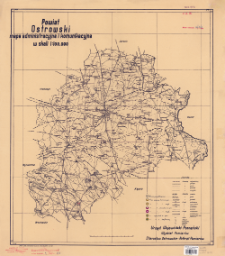 Powiat ostrowski : mapa administracyjna i komunikacyjna w skali 1:100.000