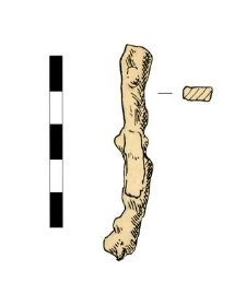 Nail, headless, fragment, corroded