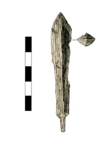 Crossbow bolthead with a tang