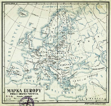 Mapka Europy : podług nowych traktatów : podziałka 1:20 000 000