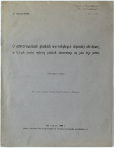 O odwzorowaniach płaskich wiernokątnych eliosoidy obrotowej, w których pewien wybrany południk odwzorowuje się jako linia prosta (Komunikat drugi)