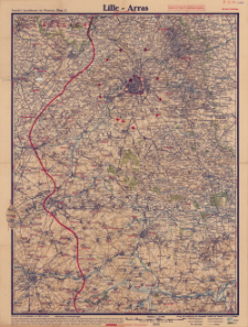 Paasche's Spezialkarten der Westfront (Belgien und Frankreich) : Ma&szlig;stab 1:105 000. Blatt 2, Lille - Arras