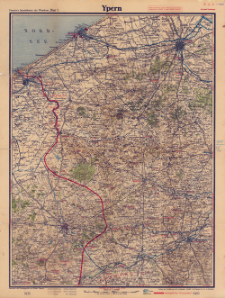 Paasche's Spezialkarten der Westfront (Belgien und Frankreich) : Maßstab 1:105 000. Blatt 1, Ypern