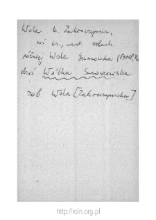 W&oacute;lka Smoszewska. Files of Zakroczym district in the Middle Ages. Files of Historico-Geographical Dictionary of Masovia in the Middle Ages