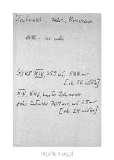 Załuski. Files of Zakroczym district in the Middle Ages. Files of Historico-Geographical Dictionary of Masovia in the Middle Ages