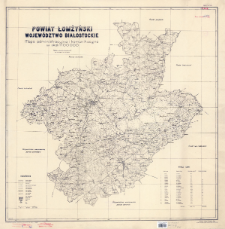 Powiat łomżyński, wojew&oacute;dztwo białostockie : mapa administracyjna i komunikacyjna w skali 1:100 000