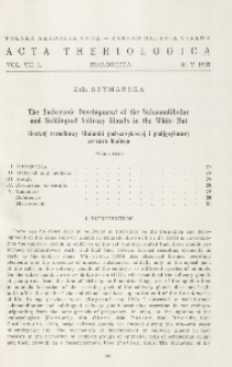 The embryonic development of the submandibular and sublingual salivary glands in the white rat; Rozw&oacute;j zarodkowy ślinianki podszczękowej i podjęzykowej szczura białego