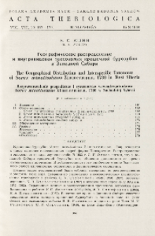 The geographical distribution and interspecific taxonomy of Sorex minutissimus Zimmermann, 1780 in West Siberia; Rozprzestrzenienie geograficzne i systematyka wewnątrzgatunkowa Sorex minutissimus Zimmermann, 1780 w Zachodniej Syberii