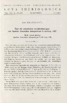 Über die männlichen Geschlechtsorgane von Spalax leucodon hungaricus Nehring, 1897; Męski aparat płciowy Spalax leucodon hungaricus Nehring, 1897