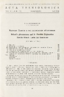 Dehnel's phenomenon and its possible explanation; Zjawisko Dehnela i pr&oacute;ba jego tłumaczenia