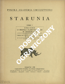 O profilu pleistoceńskim w Dziedzicach : (z przyczynkami paleontologicznemi H. Hoyera [et al.]) = &Uuml;ber ein Profil des Pleistoz&auml;ns in Dziedzice : (mit pal&auml;ontologischen Beitr&auml;gen von H. Hoyer [et al.])