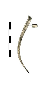 Nail, headless, bent