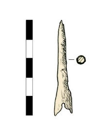 Arrowhead with a sleeve, fragment
