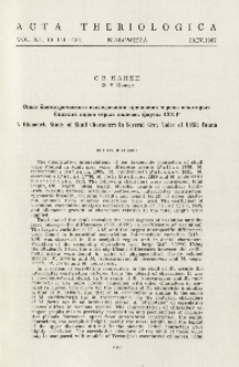 A biometric study of skull characters in several grey voles of USSR fauna