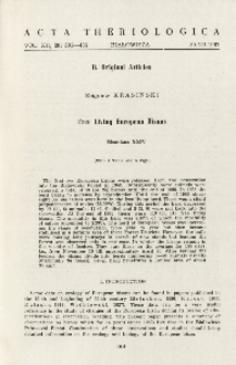 Bisoniana XXIV. Free living European bisons